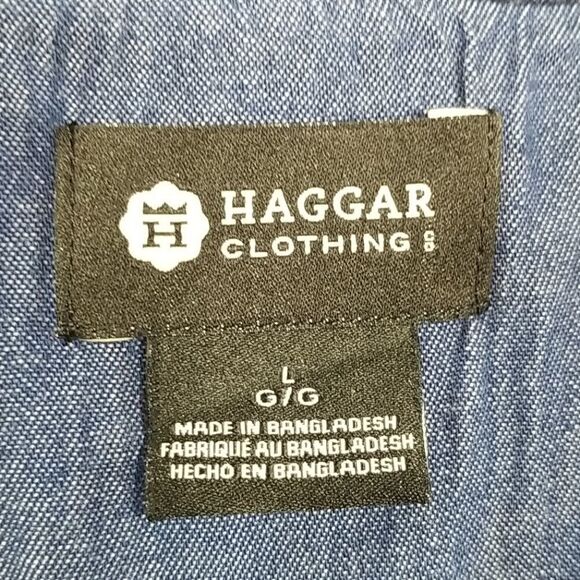 Haggar Sweater Men's Large 1/4 Zip Pull Over With Zipper Pocket Long Sleeve - Picture 8 of 10